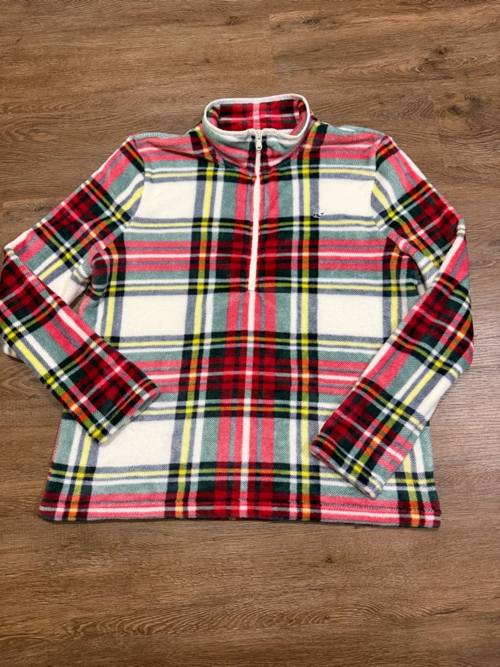 Vineyard Vines Women’s Plaid Super Soft Fleece Quarter-Zip